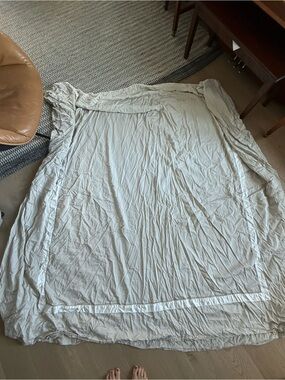 Frette Cream Duvet Cover with Subtle Border Detail